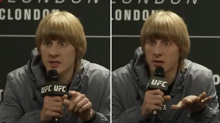Paddy 'The Baddy' Pimblett, a UFC fighter, holds a press conference to announce that he won't take Questions from The Sun